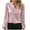 Pink, variant on CQONEPT Women's Long Sleeve Shirts V Neck Tunic Tops Lightweight Pullover Office Slacks Casual Blouse Gold XL