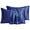 Dark Blue, variant on Auchen Satin Pillow Case, 2 Pack Satin Queen Silky Pillowcase for Hair and Skin, Satin Pillowcase Set of 2-King Size (20"x36")Purple-2