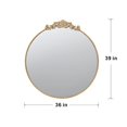 thumbnail image 4 of Gzxs Round Mirror, 36 inch Wall Mounted Mirrors with Circle Gold Metal Frame for Bathroom Bedroom Living Room Entryway, 4 of 7