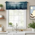 thumbnail image 2 of Abstract Gradient Blue White Valance Curtain Nature Minimalist Geometric Window Valances Rod Pocket Short Curtains Window Treatments for Kitchen Bedroom Bathroom Laundry 60" x 18", 2 of 9