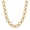 Gold Tone, variant on Oval Rope Link Circle Chain Necklace for Women 18KT Gold Plated Stainless Steel 19" Ginger Lyne Collection