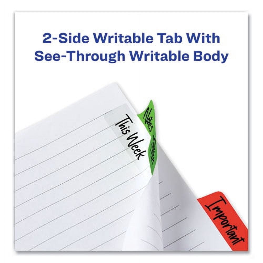 Ultra Tabs Repositionable Tabs, Margin Tabs: 2.5" x 1", 1/5-Cut, Assorted Colors, 48/Pack | Bundle of 10 Packs