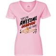 thumbnail image 3 of Inktastic That's My Awesome Grandson Out There with Trombone Women's V-Neck T-Shirt, 3 of 5