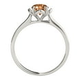thumbnail image 4 of Mauli Jewels Engagement Rings for Women 0.45 Carat Flower Shaped Morganite Ring for Women, Wedding Ring Jewelry 4-prong 10k White Gold, 4 of 7