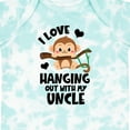 thumbnail image 4 of Inktastic Monkey I Love Hanging out with My Uncle Boys or Girls Baby Bodysuit, 4 of 5
