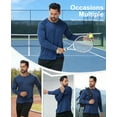 thumbnail image 5 of Zehisen Men's Long Sleeve Shirt Rash Guard Swim Shirt UPF 50+ UV Protection Quick Dry Lightweight Running Athletic Swim Navy L, 5 of 7