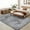 Grey Blue, variant on Garvee 9'x12' Washable Area Rugs for Living Room Floral Print Medallion Rug Non-Slip Low Pile Carpet for Bedroom, Brown