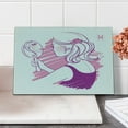 thumbnail image 2 of Zodiac Gemini Cutting Board, Young Teenage Girl on Pink Looking at Herself in the Mirror, Decorative Tempered Glass Cutting and Serving Board, Small Size, Pale Pink Purple, by Ambesonne, 2 of 5