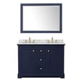 thumbnail image 4 of Wyndham Collection 48" Oval Sinks Wood Double Bathroom Vanity in Dark Blue, 4 of 7