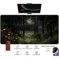 thumbnail image 3 of Dark Forest Desk Mat Mouse pad, Green Nature Deskmat XXL Large Extended Aesthetic Plant Mousepad Gaming Desk Pad, Big Laptop Computer Keyboard and Mouse Mat for Women Office Desk Decor 31.5x15.7 in, 3 of 6