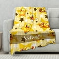 thumbnail image 3 of Custom Name Yellow Star Ducks Adult Duck Blanket Kids Funny Blanket Suitable for Bedroom Bed Sofa Crib Couch Chair Outdoor All Season Items That Yellow Duck Lovers Will Love 40"x30"for Pets, 3 of 6