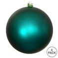 thumbnail image 3 of Vickerman 4" Dark Teal Matte Ball Ornament, 6 per Bag, 3 of 6