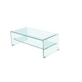 thumbnail image 1 of Heavenly Collection Glass Coffee Table with Shelf in Clear, Clear Glass Coffee Table with Shelf, Waterfall Coffee Table with Shelf, Coffee Table with Shelf, 1 of 9