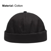 Dress Choice Quick Dry Brimless Hat Lightweight Cap Sailor Rolled Cuff Harbour Hat Casual Skull Docker Beanie Cap for Men Women