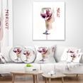 thumbnail image 4 of Designart Red Wine - Contemporary Throw Pillow - 16x16, 4 of 5