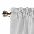 thumbnail image 4 of Grey White Valances for Windows Farmhouse Kitchen Curtains Valances Rod Pocket Valance Curtains for Kitchen Windows Vintage Country Farmhouse Neutral Textured Window Valances for Bathroom 54"x18", 4 of 6