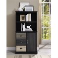 thumbnail image 1 of Ameriwood Mercer Storage Bookcase with Multicolored Door And Drawer Fronts, Black, 1 of 6