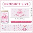 5 Sheets PVC Rub on Transfer Stickers Waterproof Cup Wrap Transfer ...