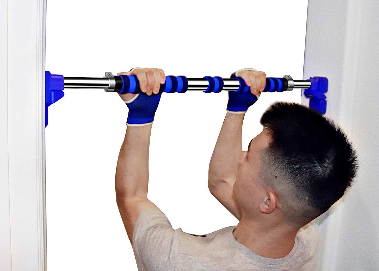 Pull Up Bar, Doorway Chin Up Bar, Workout Bar, Exercise Bar, Multi-purpose, Home, Fitness, Upper Body, Heavy Duty, Hole-Free (27.5-35.5 inch)