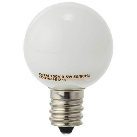

Ohm Electric LED Mini Ball (Decorative/0.5W/16lm/Neutral White Equivalent/G30/E12) LDG1N-H-E12 13