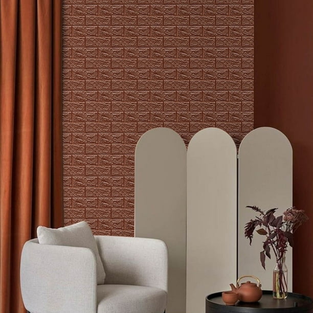RKSTN peel and stick wallpaper DIY 3D Brick PE Foam Wallpaper Panels Room Decal Stone Decoration Embossed