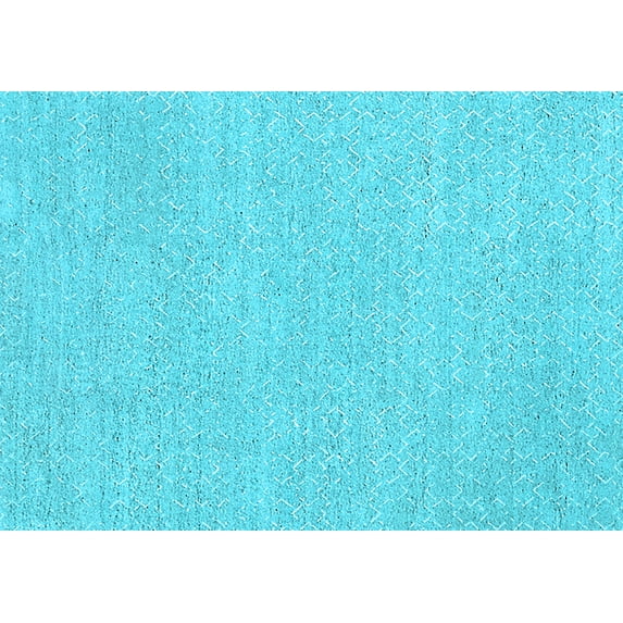 Ahgly Company Indoor Rectangle Solid Light Blue Modern Area Rugs, 8' x 10'