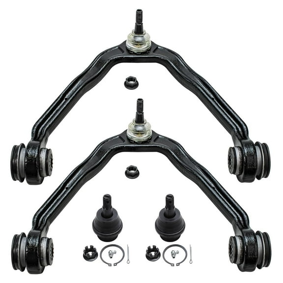 Detroit Axle - Front 2 Upper Control Arms 2 Lower Ball Joints Replacement for GMC Chevy Avalanche Silverado Sierra Yukon XL 1500 Tahoe Express Savana 2500 Cadillac Escalade EXT ESV