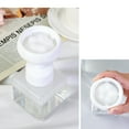 thumbnail image 2 of RuiJiao Flower Design Foaming Soap Dispenser - Clear Plastic Refillable Pump Bottles for Hand Soap, Lotion, or Shampoo - Available in Two Sizes, 2 of 5