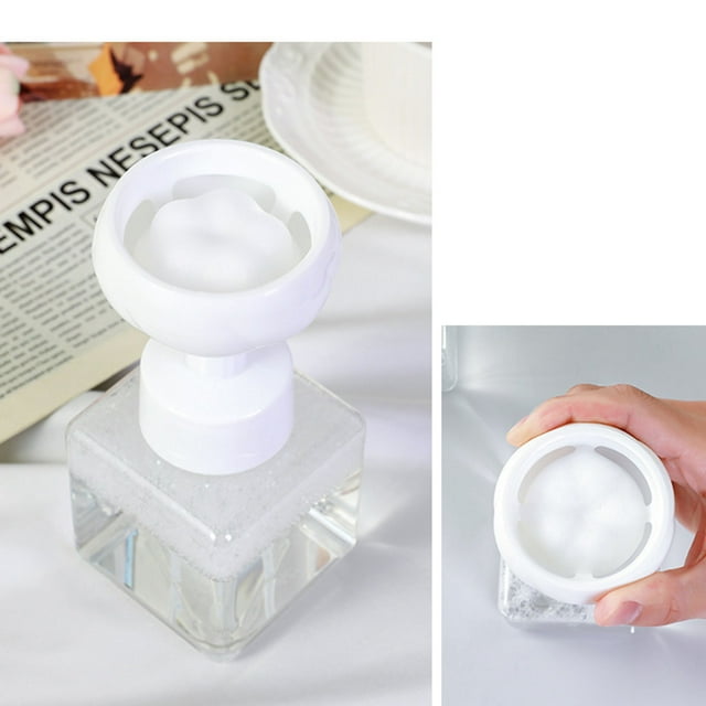 Flower Foam Pump Bottles Soap Dispenser, Clear Plastic Empty Refillable Containers 2 Size Optional
