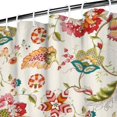 thumbnail image 3 of Waterproof Beautiful Colorful Floral Shower Curtain 72x72 Inch Boho Style Polyester Unique Shower Curtain for Bathroom Hotel Home Decor with 12 Plastic Hooks, 3 of 5