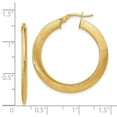 thumbnail image 3 of FB Jewels Leslie's 14K Yellow Gold Brushed Hinged Hoop Earrings, 3 of 3