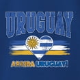 thumbnail image 3 of Wild Bobby Uruguay Flag Heart Arriba Uruguay Graphic | Women's Novelty T-Shirt | Soccer Football Fan Game Day Gift for Her Women Junior Fit V-Neck Tee, 3 of 5