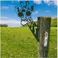thumbnail image 1 of Decorative Metal Giraffe for Fences, Outdoor Decor, Garden Decor, Rusty Cast Iron Sculptures, Wall Decor, 1 of 5