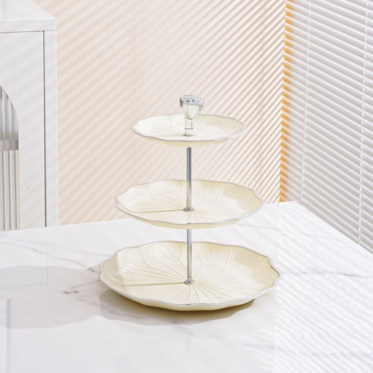 Halons Multi-Layer Plastic Fruit Tray with Handle for Living Room Table ...