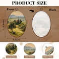 thumbnail image 3 of Canvas Wall Art Val d Orcia Tuscany Italy Oval Framed Canvas Prints Vintage Wall Hanging Decor for Home Bathroom Decorations Gift for Mom Women 8.6"x11.4", 3 of 7