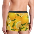 thumbnail image 4 of Kdxio Men's Boxer Briefs with Yellow Limes Print - Comfortable and Breathable Underwear for Everyday Wear, 4 of 7