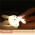 thumbnail image 4 of Advancent Luz de noche LED Conejito encantador Lámpara de noche de silicona Control táctil colorido Luz de ambiente 1200mah Lámpara de sueño recargable Iluminación y accesorios Advancent HA019813-00, 4 of 6