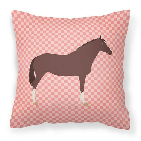 Pink Check Themed Fabric Decorative Pillow