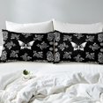 thumbnail image 3 of Erosebridal Housse de Couette Bohème Papillon Paisley Simple, Literie Noir et Blanc Taille Simple, Réversible 2 Pcs (Sans Couette), 3 of 6