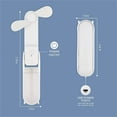 thumbnail image 2 of Handheld Fan with 2000 mAh Powerbank Max 8 Hours Runtime,Personal Fan Portable Battery Operated or USB Powered Folding Personal Fan,3 Speeds,Rechargeable Quiet Mini Fan-Blue, 2 of 6