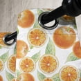 thumbnail image 4 of Ambesonne Tangerine Grommet Curtain, Vintage Oranges Leaves, 50" x 54", Pale Green Orange, 4 of 6