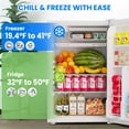 thumbnail image 4 of 4.5 Cu Ft Mini Fridge with Freezer,Single Door Compact Refrigerator, Energy Efficient, Adjustable Thermostat, Reversible Door, Perfect for Dorm, Office, Apartment, Bedroom, 4 of 7