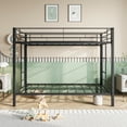 thumbnail image 3 of Metal Bunk Bed Twin Over Twin, Heavy Duty Twin Bunk Beds with shelf and Slatted Support No Box Spring Needed Black, 3 of 8