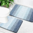 thumbnail image 6 of Evlmd Bathroom Rugs Sets 2 Piece, Soft Absorbent Microfiber Bath Rug Set, Non-Slip, Machine Wash Dry, Plush Shaggy Bath Mats for Bathroom (24"x16"+U-24"x20", Blue), 6 of 6