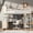 Off-White, variant on URTR Queen Size Metal Loft Bed with L-shaped Desk and Stairs, Bed Frame with Wardrobe, Storage Cubes and Shelves, Space Saving Loft Bed