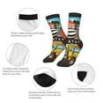 thumbnail image 3 of Kdxio Different Construction Site Vehicles Print Children's Socks for Daily Wear and Sports Use Colorblock Mid-Calf Design Breathable Material, 3 of 5