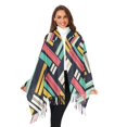 thumbnail image 3 of FORMRS Womens Scarf Winter Soft Long Big Warm Shawls Wrap Tassel Scarves, Red Geometric, 3 of 9