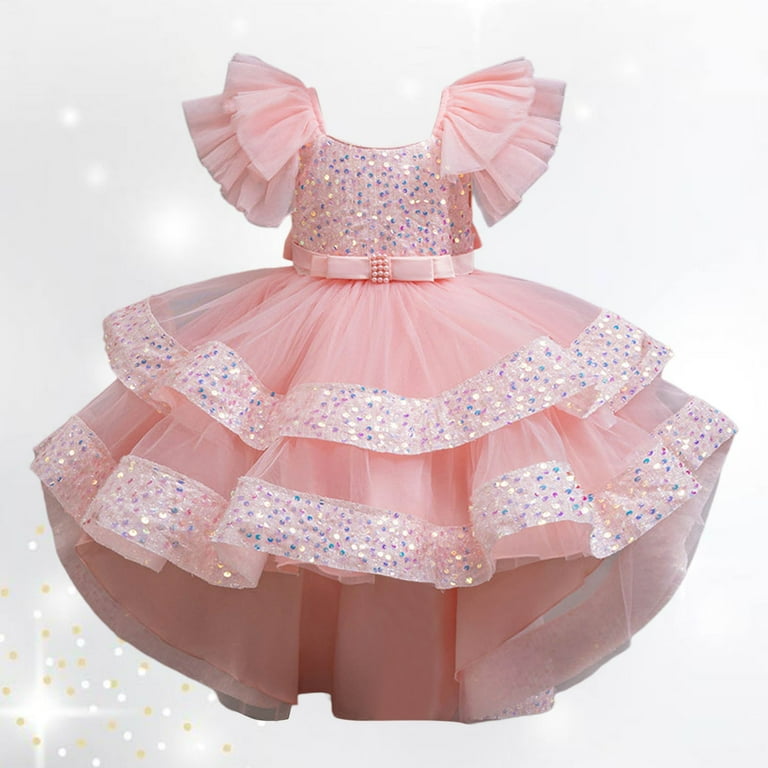 Flower Girl Dresses for Wedding Easter Dresses Spaghetti Strap TuTU  Princess Pageant Birthday Party Gown #Light Pink 18-24 Months - Walmart.com