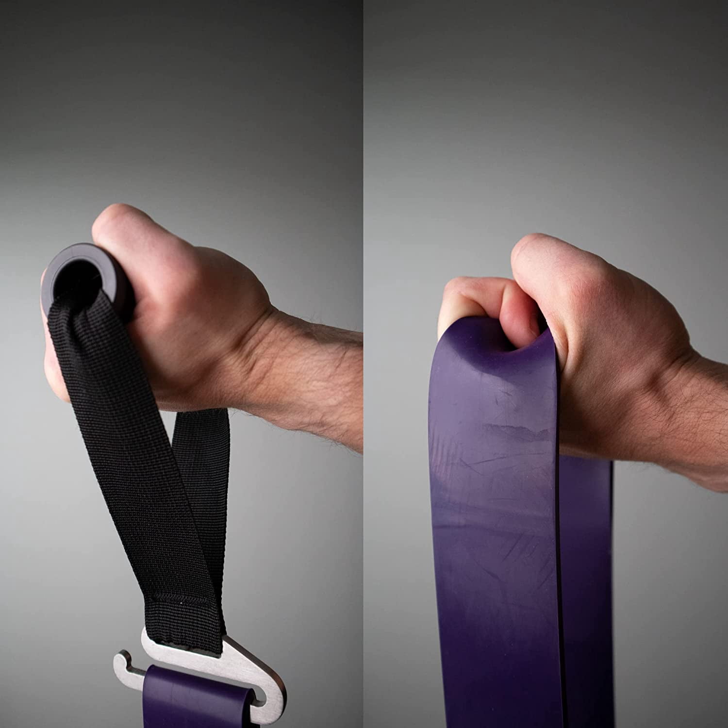 JJEAN-Flat Resistance Band Handles for Pull up Assistance Bands and Loop Exercise Bands for Home Gym Workout Exercises