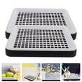thumbnail image 1 of JUNWELL 2Pcs  Litter Box Small Pet Toilet Pet Pan for Small Animal Square Bunny Litter Box, 1 of 1
